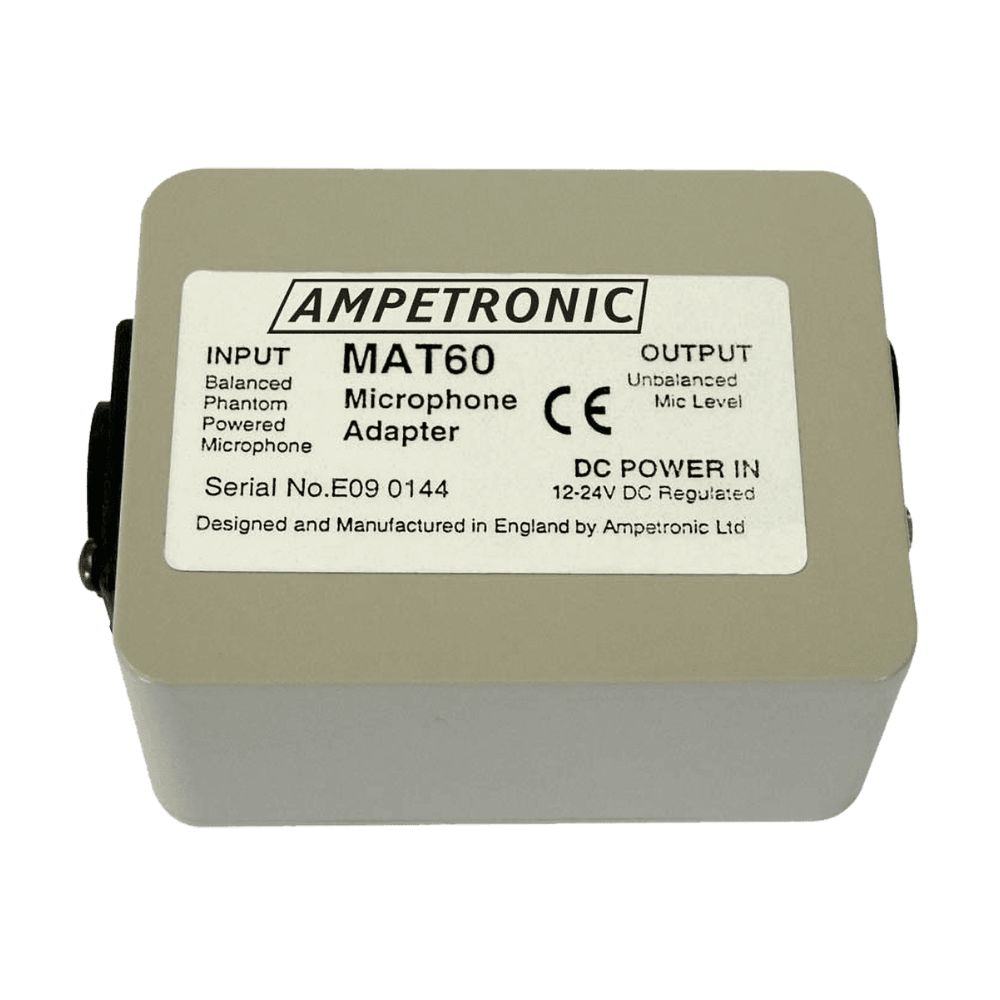 Ampetronic MAT60 Balanced to unbalanced mic adaptor