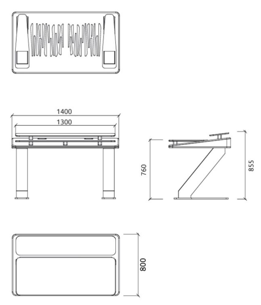 Artnovion Antares Mastering Desk | Dimensioner