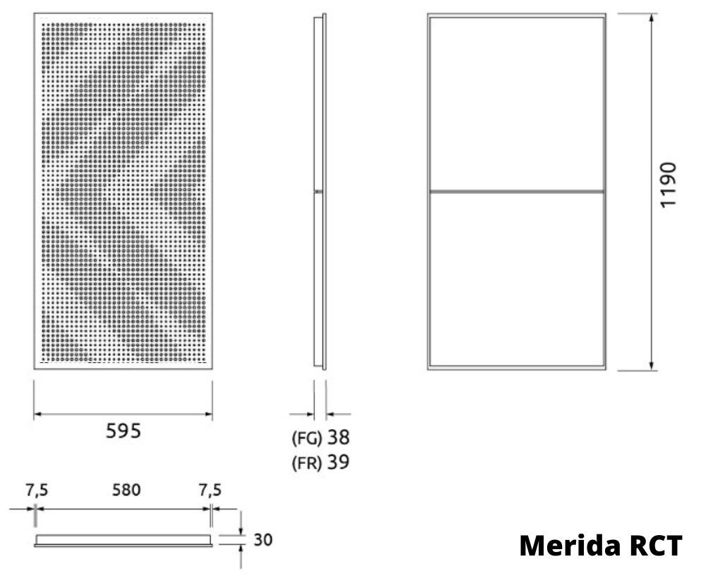 Artnovion Merida RCT Loftpanel - Dimensioner