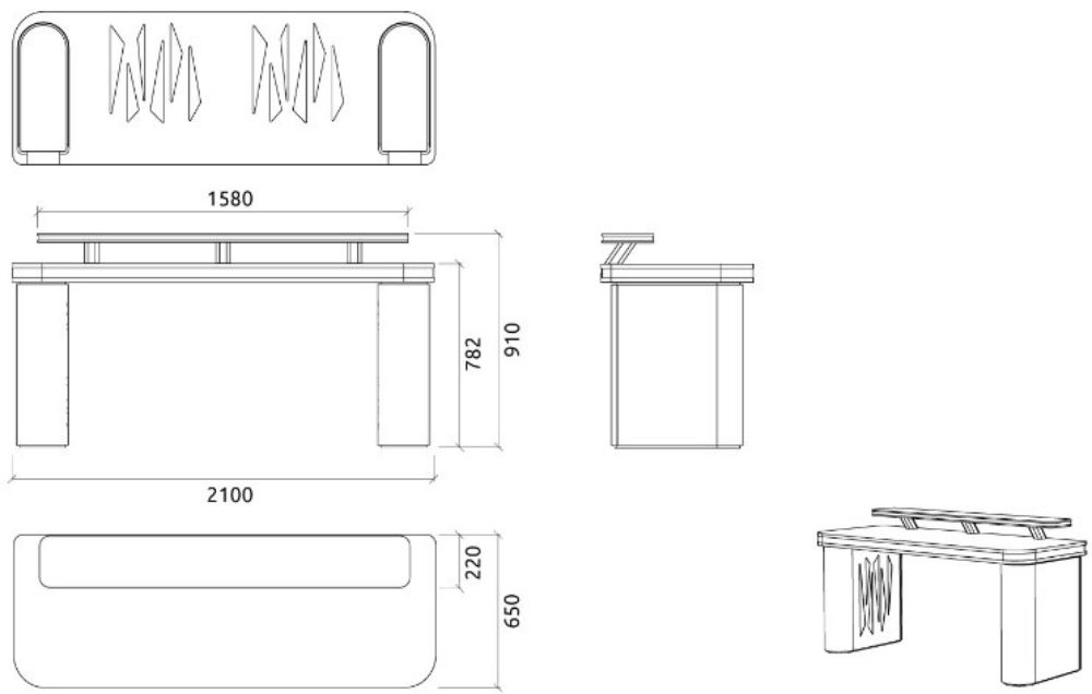 Artnovion Vector Desk ST - Jan Morel Design