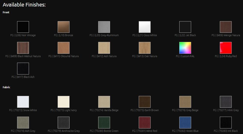 Artnovion akustikpanel i flere forskellige farver