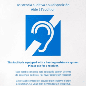 Assistive Listening Notification Sign - tilbehør til Listen Technologies
