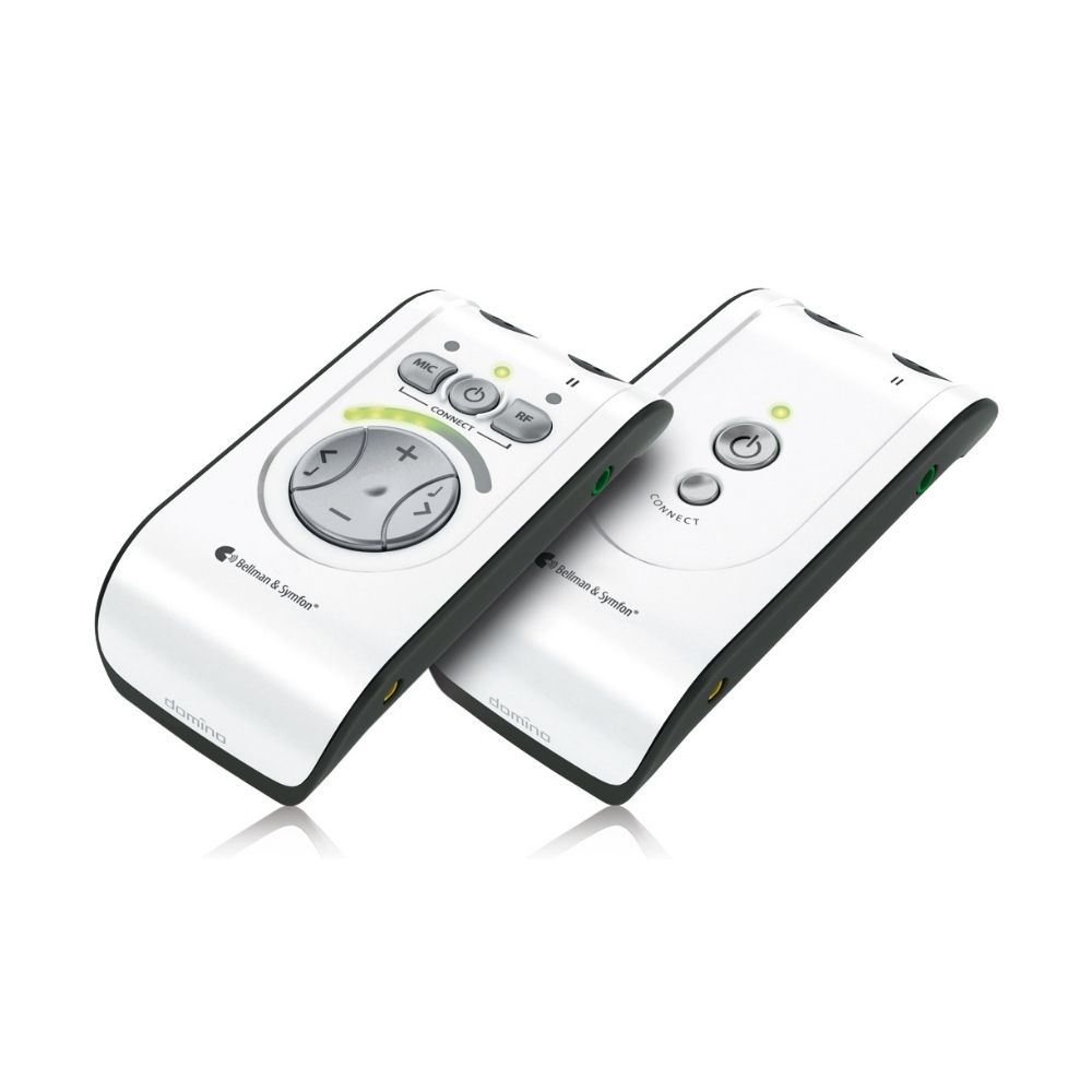 Bellman Audio Domino Classic Digitalt Kommunikationssystem bestående af en modtager samt sender m. indbygget mikrofon. Egnet til mennesker med hørevanskeligheder.