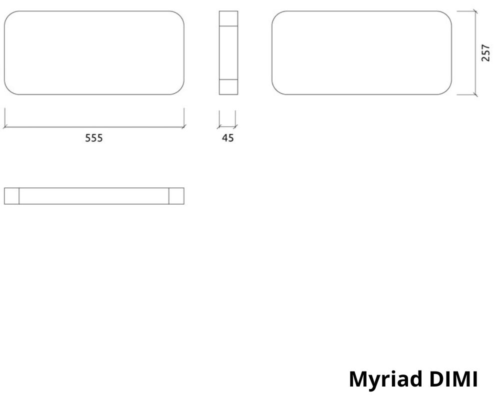 Artnovion Myriad DIMI - Absorbent - Dimensioner