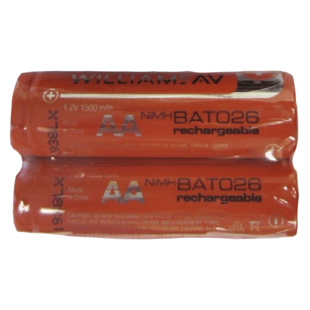 Williams AV Battery, AA, Rechargeable, 1.5V (Pair)
