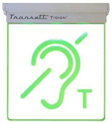 Aktivt t-sign til visning og test af teleslyngeanlæg